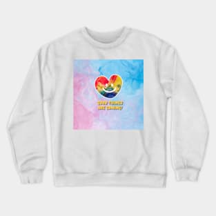 Smiling heart face, good things are coming Crewneck Sweatshirt